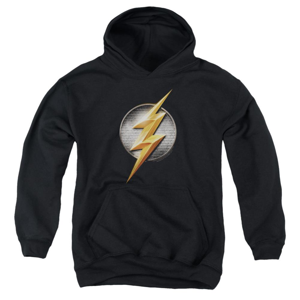 Justice League Movie Flash Logo Youth Cotton Poly Pull-Over Hoodie