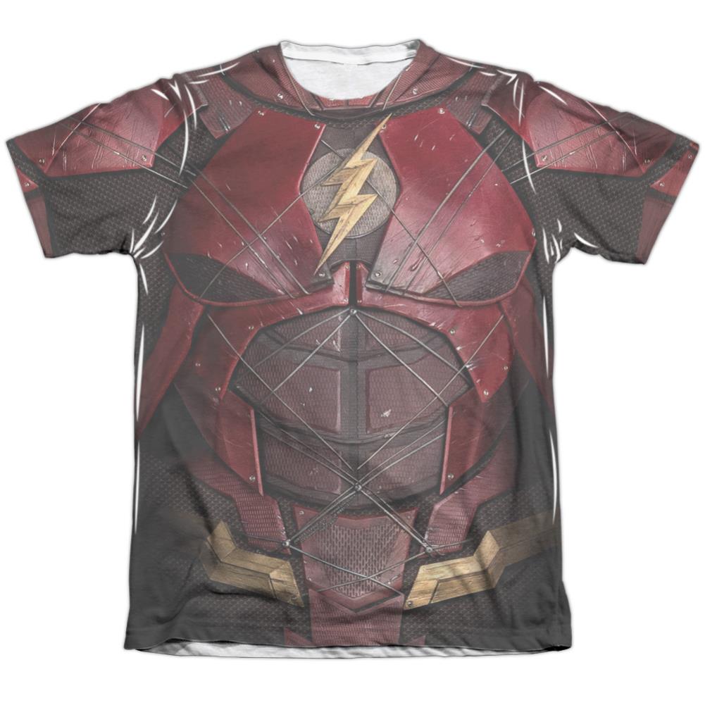 Justice League Movie Flash Uniform Men's Regular Fit Poly Cotton Short-Sleeve T-Shirt