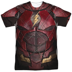 Justice League Movie Flash Uniform Men's Regular Fit Polyester Short-Sleeve T-Shirt