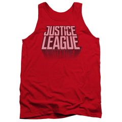 Justice League Movie League Distressed Men's 18/1 Cotton Tank Top