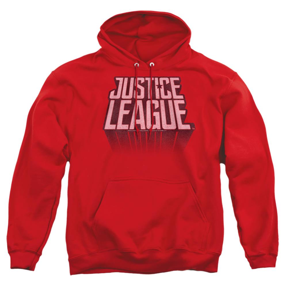 Justice League Movie League Distressed Men's Pull-Over 75 25 Poly Hoodie