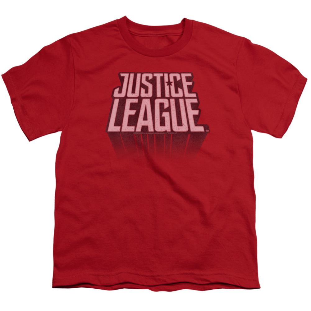 Justice League Movie League Distressed Youth 18/1 100% Cotton Short-Sleeve T-Shirt