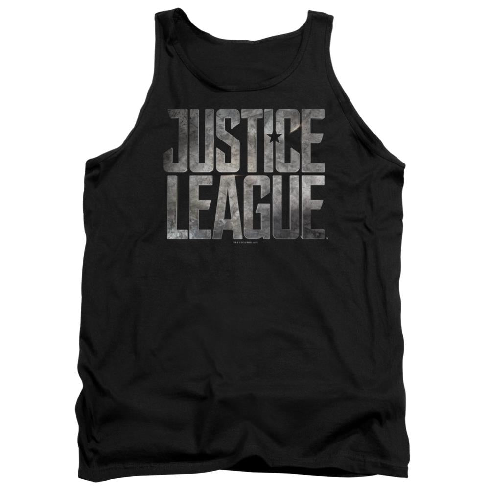 Justice League Movie Metal Logo Men's 18/1 Cotton Tank Top