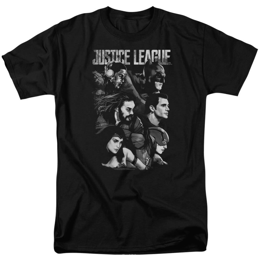 Justice League Movie Pushing Forward Men's 18/1 Cotton Short-Sleeve T-Shirt