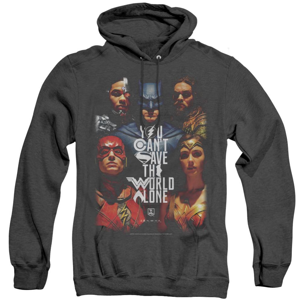 Justice League Movie Save The World Poster Men's Pull-Over Hoodie