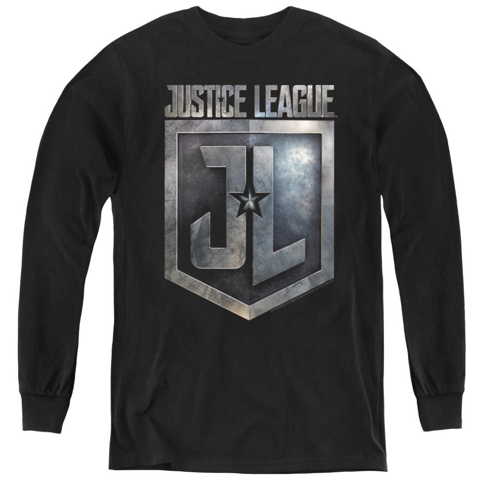 Justice League Movie Shield Logo Youth Long-Sleeve T-Shirt