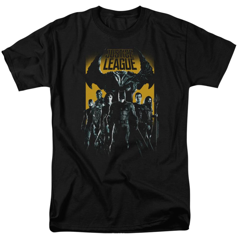 Justice League Movie Stand Up To Evil Men's 18/1 Cotton Short-Sleeve T-Shirt