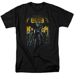 Justice League Movie Stand Up To Evil Men's 18/1 Cotton Short-Sleeve T-Shirt