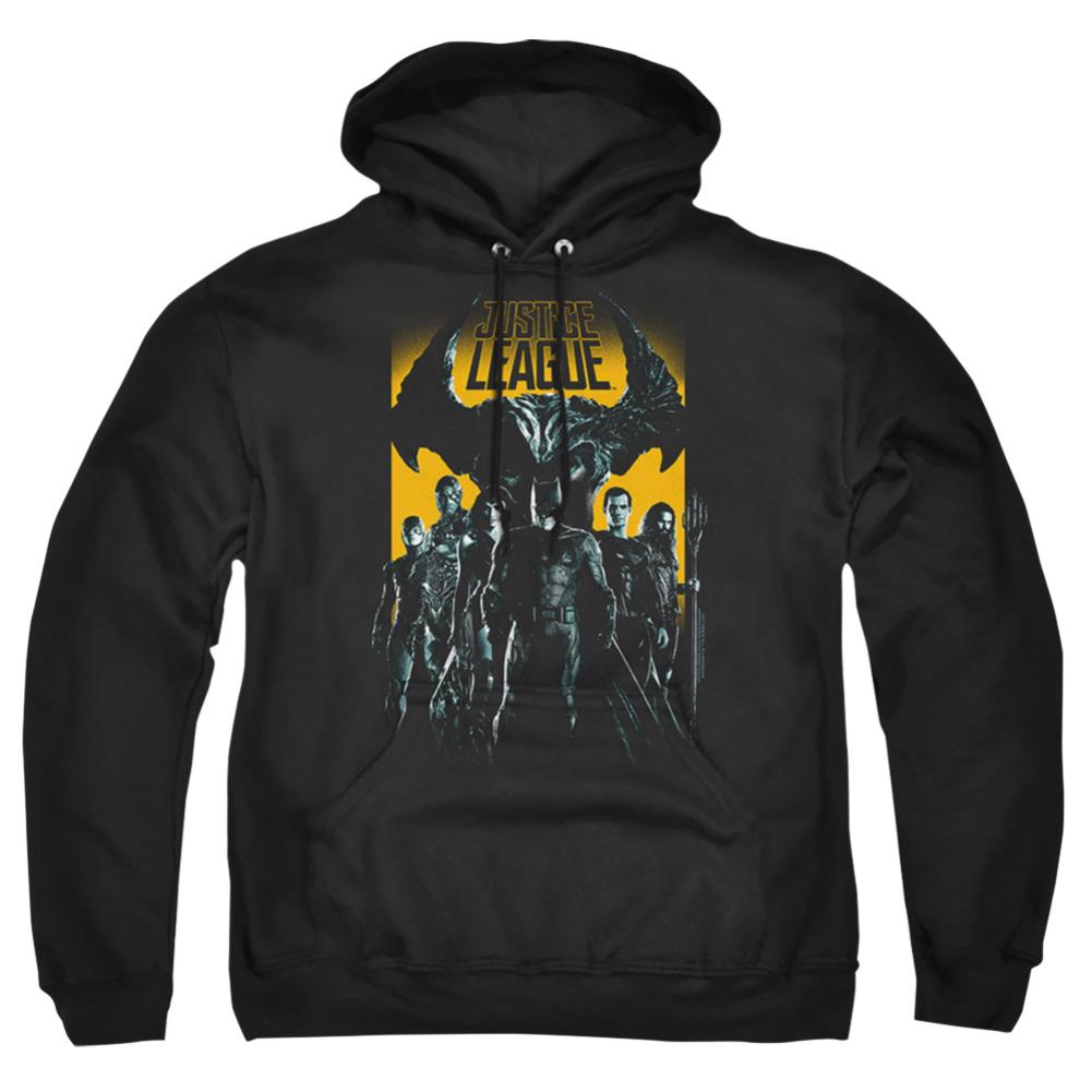 Justice League Movie Stand Up To Evil Men's Pull-Over 75 25 Poly Hoodie