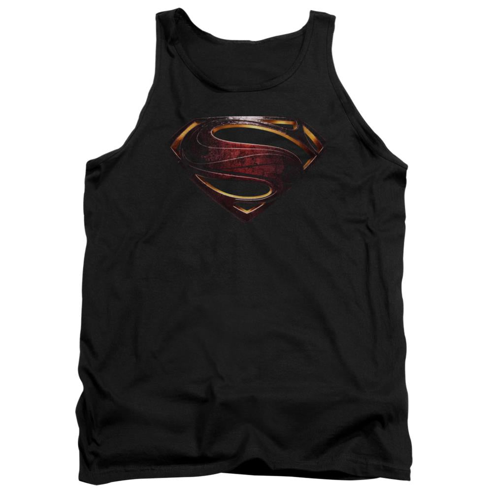 Justice League Movie Superman Logo Men's 18/1 Cotton Tank Top