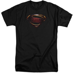 Justice League Movie Superman Logo Men's 18/1 Tall Cotton Short-Sleeve T-Shirt