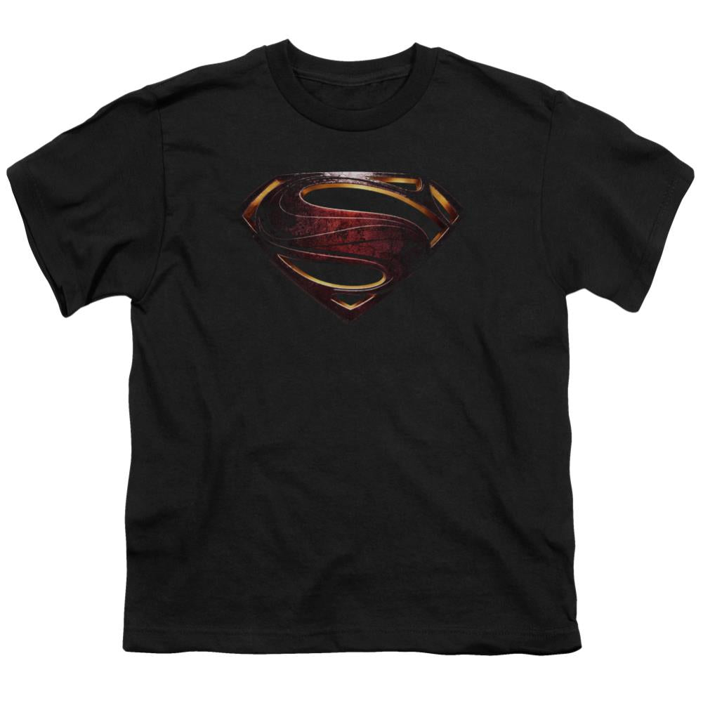 Justice League Movie Superman Logo Youth 18/1 100% Cotton Short-Sleeve T-Shirt