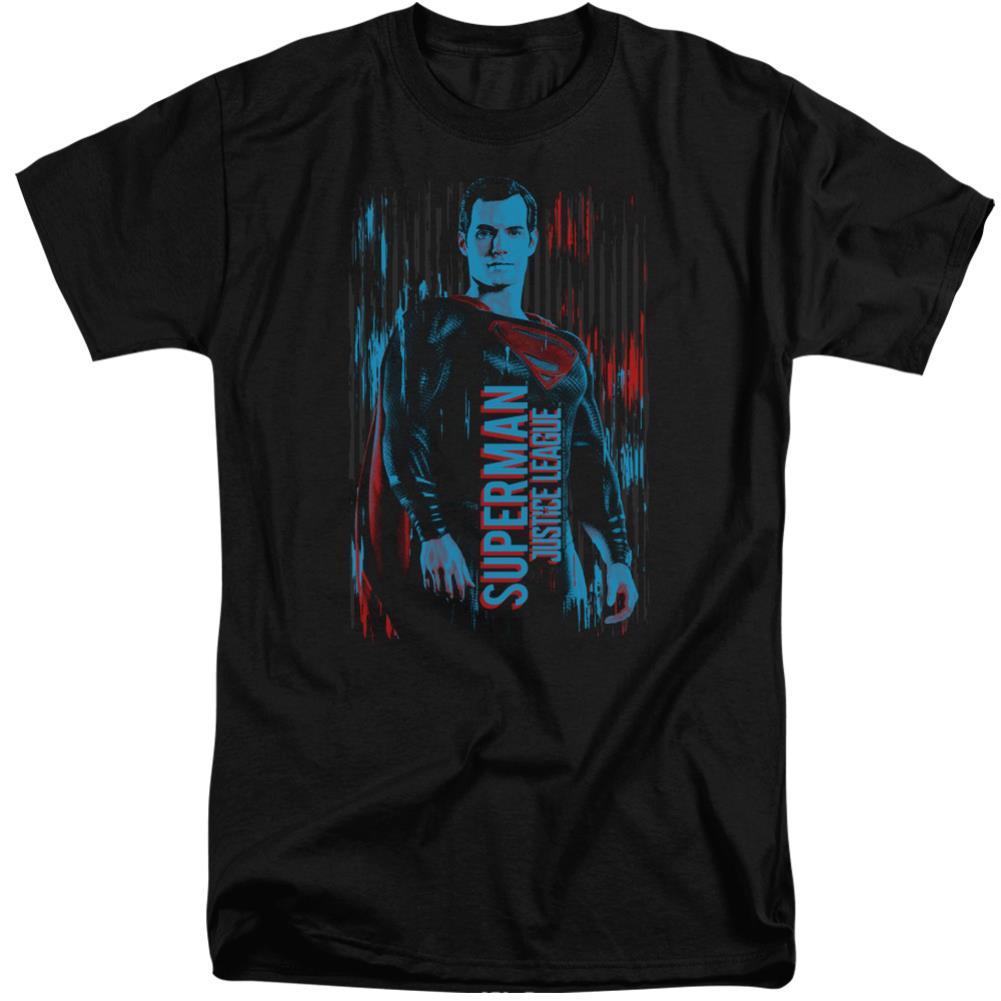 Justice League Movie Superman Men's 18/1 Tall Cotton Short-Sleeve T-Shirt