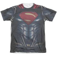 Justice League Movie Superman Uniform Men's Regular Fit Poly Cotton Short-Sleeve T-Shirt