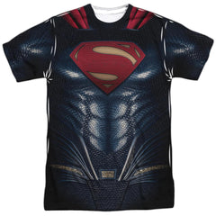 Justice League Movie Superman Uniform Men's Regular Fit Polyester Short-Sleeve T-Shirt