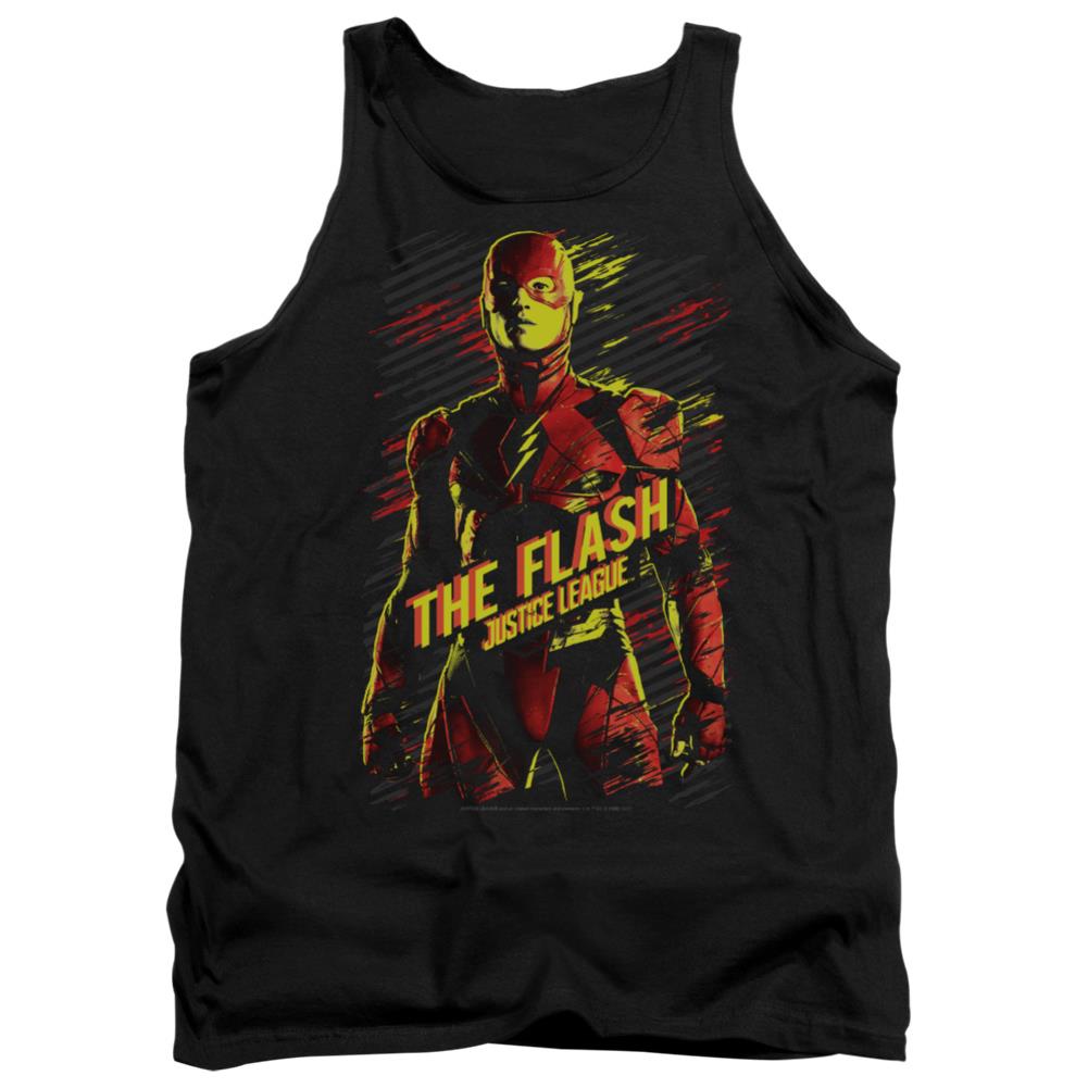 Justice League Movie The Flash Men's 18/1 Cotton Tank Top