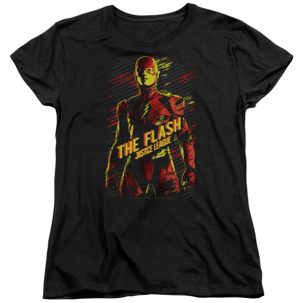 Justice League Movie The Flash Women's 18/1 Cotton Short-Sleeve T-Shirt