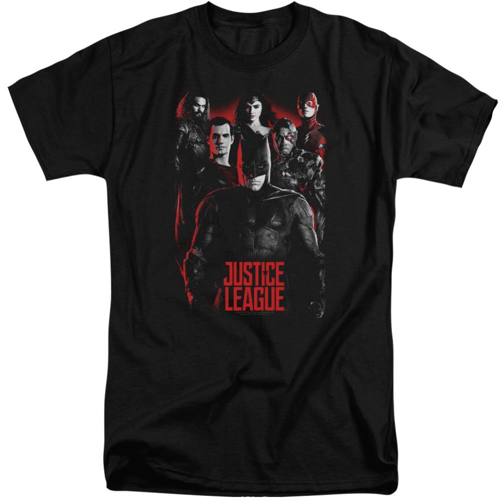 Justice League Movie The League Men's 18/1 Tall Cotton Short-Sleeve T-Shirt