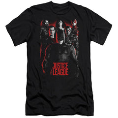 Justice League Movie The League Men's Ultra-Soft 30/1 Cotton Slim Short-Sleeve T-Shirt