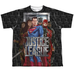 Justice League Movie The League Youth Regular Fit Poly Short-Sleeve T-Shirt