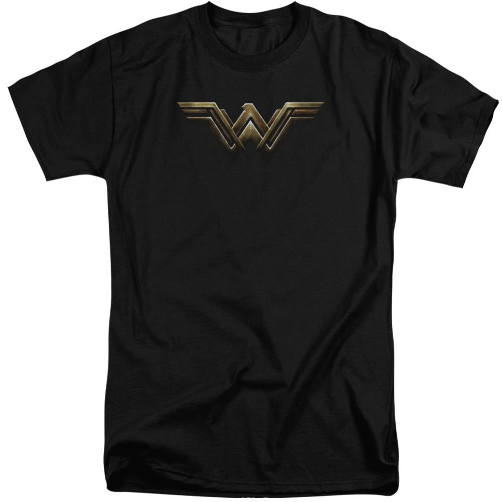 Justice League Movie Wonder Woman Logo Men's 18/1 Tall Cotton Short-Sleeve T-Shirt