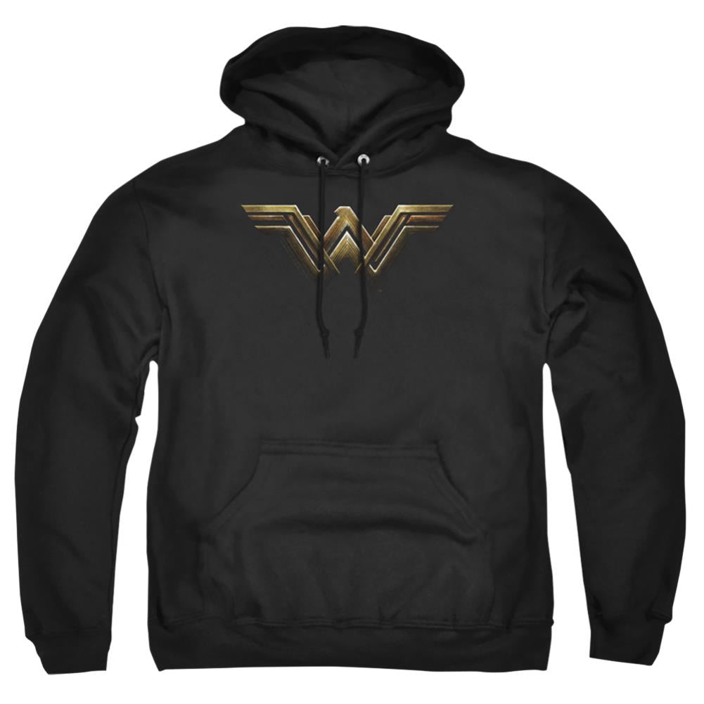 Justice League Movie Wonder Woman Logo Men's Pull-Over 75 25 Poly Hoodie