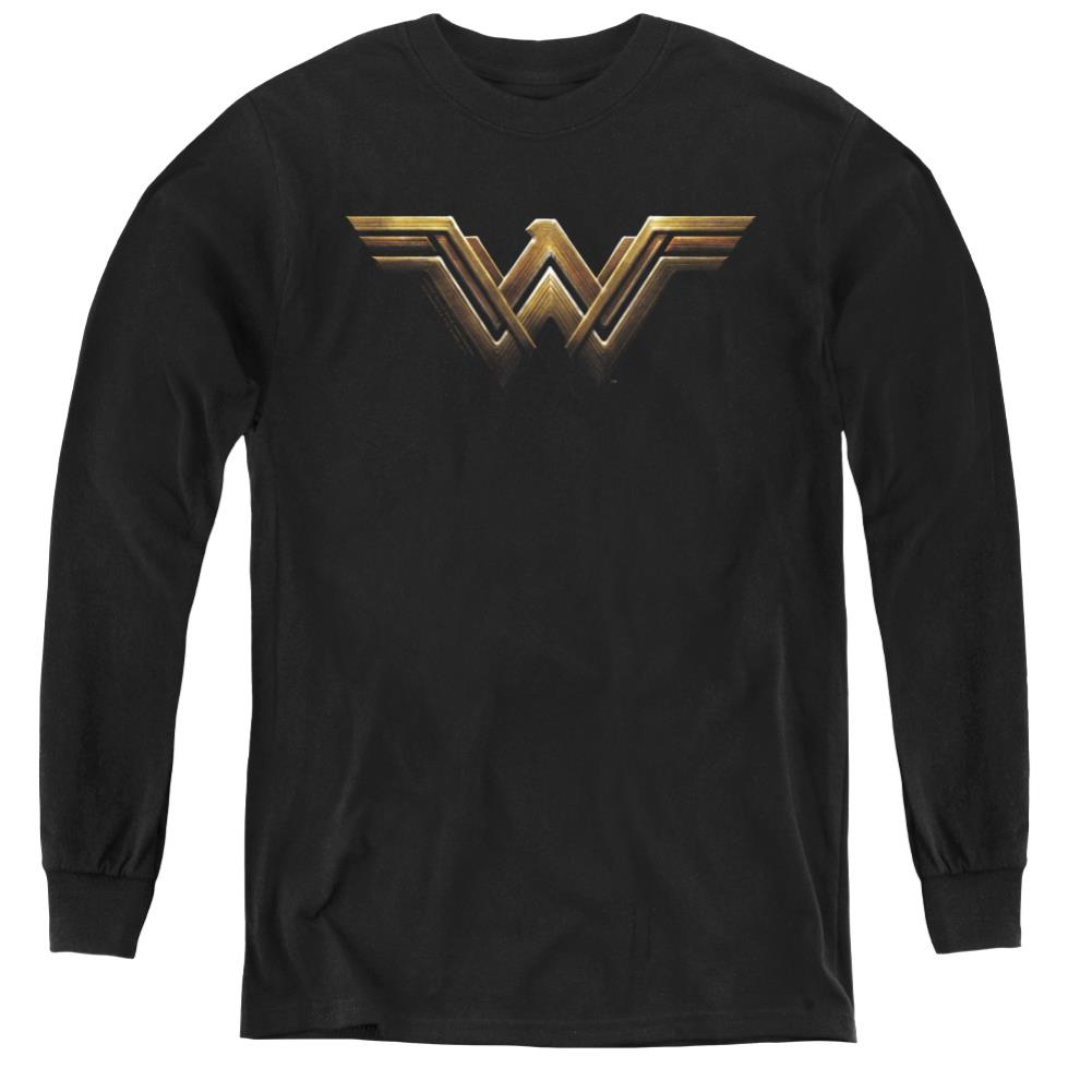 Justice League Movie Wonder Woman Logo Youth Long-Sleeve T-Shirt