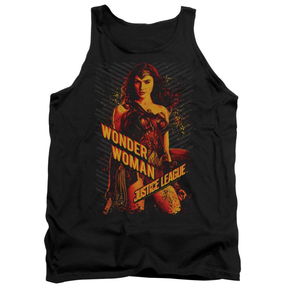 Justice League Movie Wonder Woman Men's 18/1 Cotton Tank Top