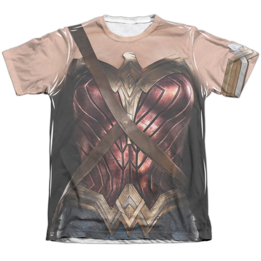 Justice League Movie Wonder Woman Uniform Men's Regular Fit Poly Cotton Short-Sleeve T-Shirt