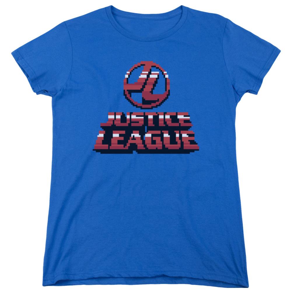 Justice League Of America 8 Bit JLA Women's 18/1 Cotton Short-Sleeve T-Shirt