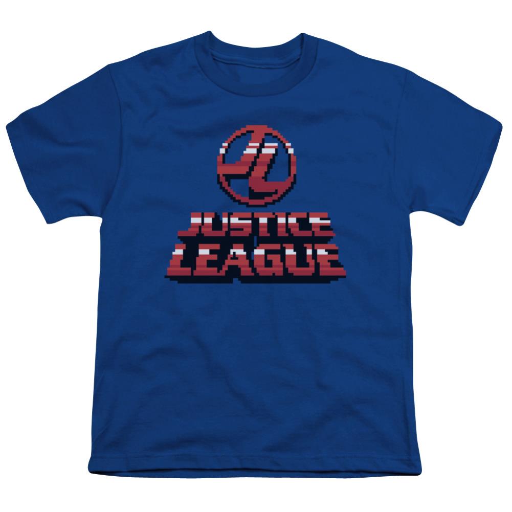 Justice League Of America 8 Bit JLA Youth 18/1 100% Cotton Short-Sleeve T-Shirt