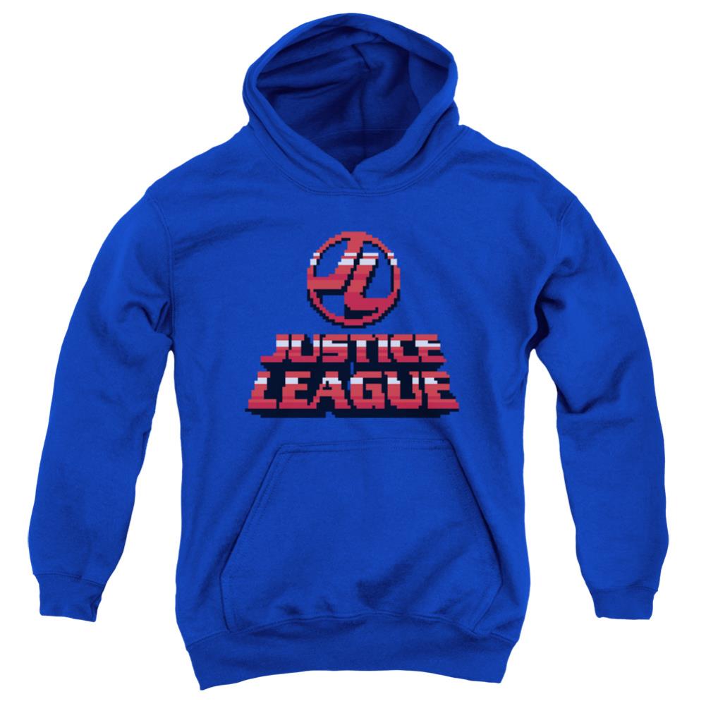 Justice League Of America 8 Bit JLA Youth Cotton Poly Pull-Over Hoodie