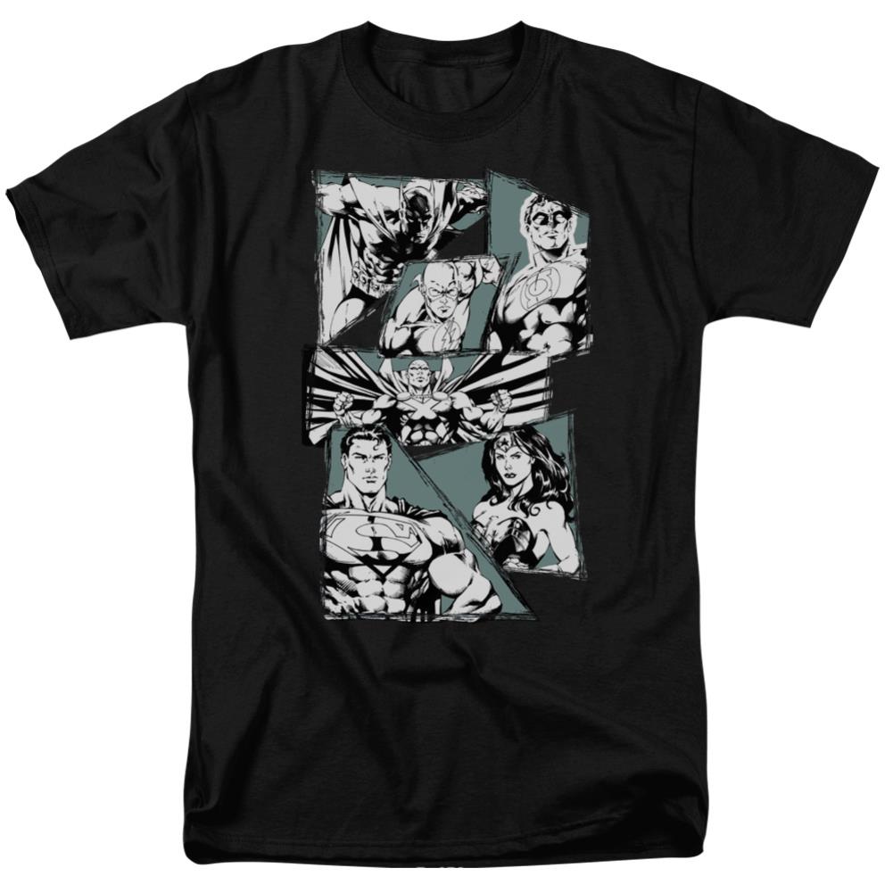 Justice League Of America A Mighty League Men's 18/1 Cotton Short-Sleeve T-Shirt