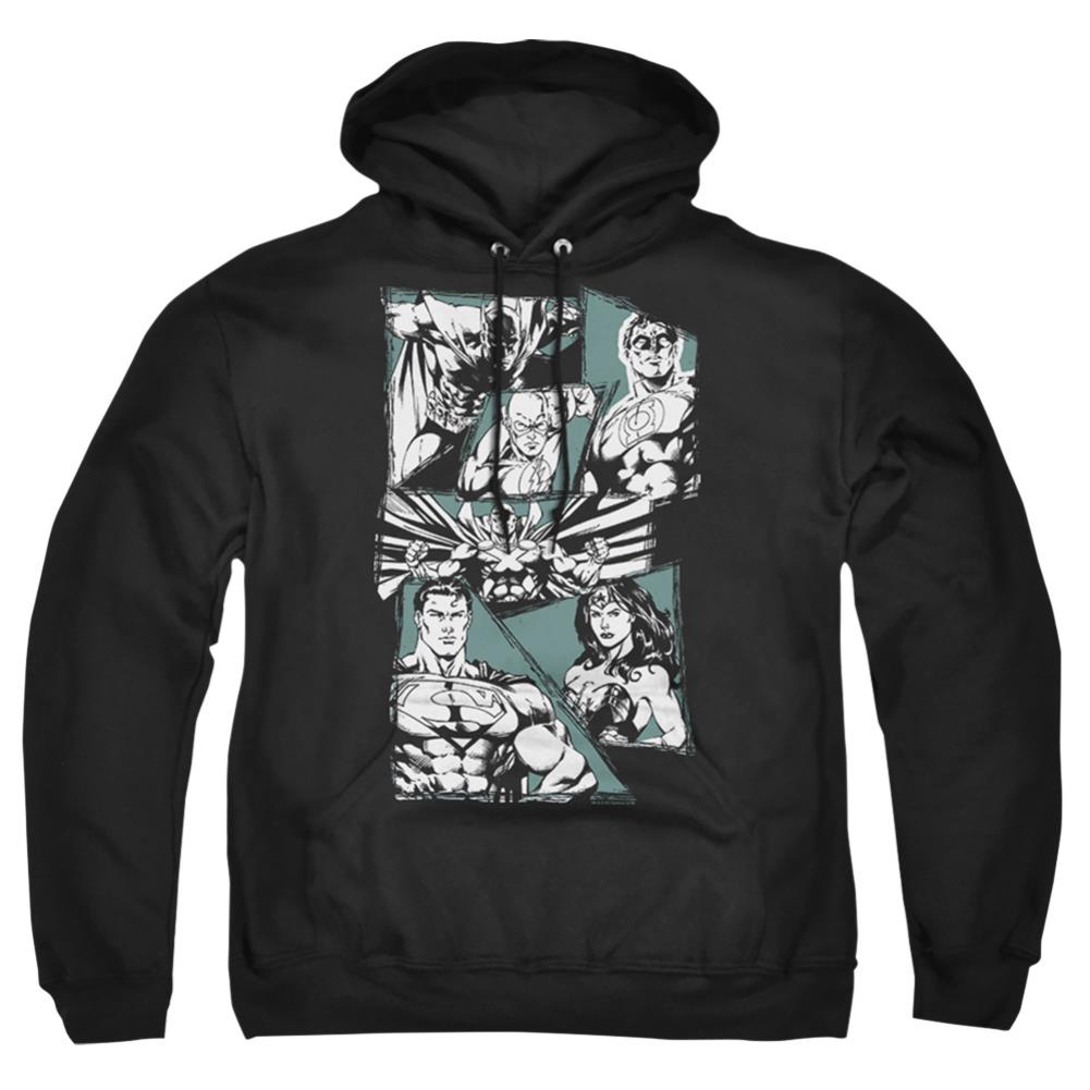 Justice League Of America A Mighty League Men's Pull-Over 75 25 Poly Hoodie