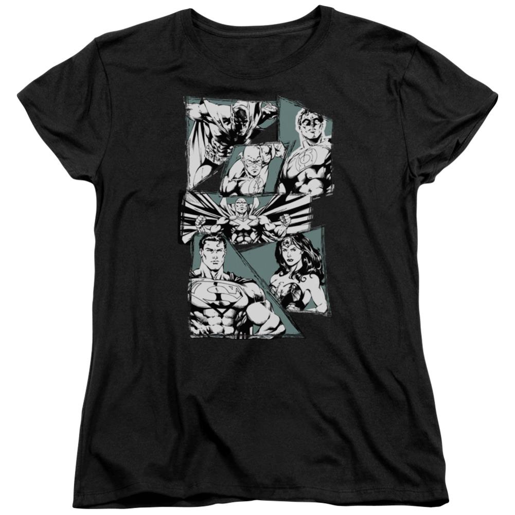 Justice League Of America A Mighty League Women's 18/1 Cotton Short-Sleeve T-Shirt