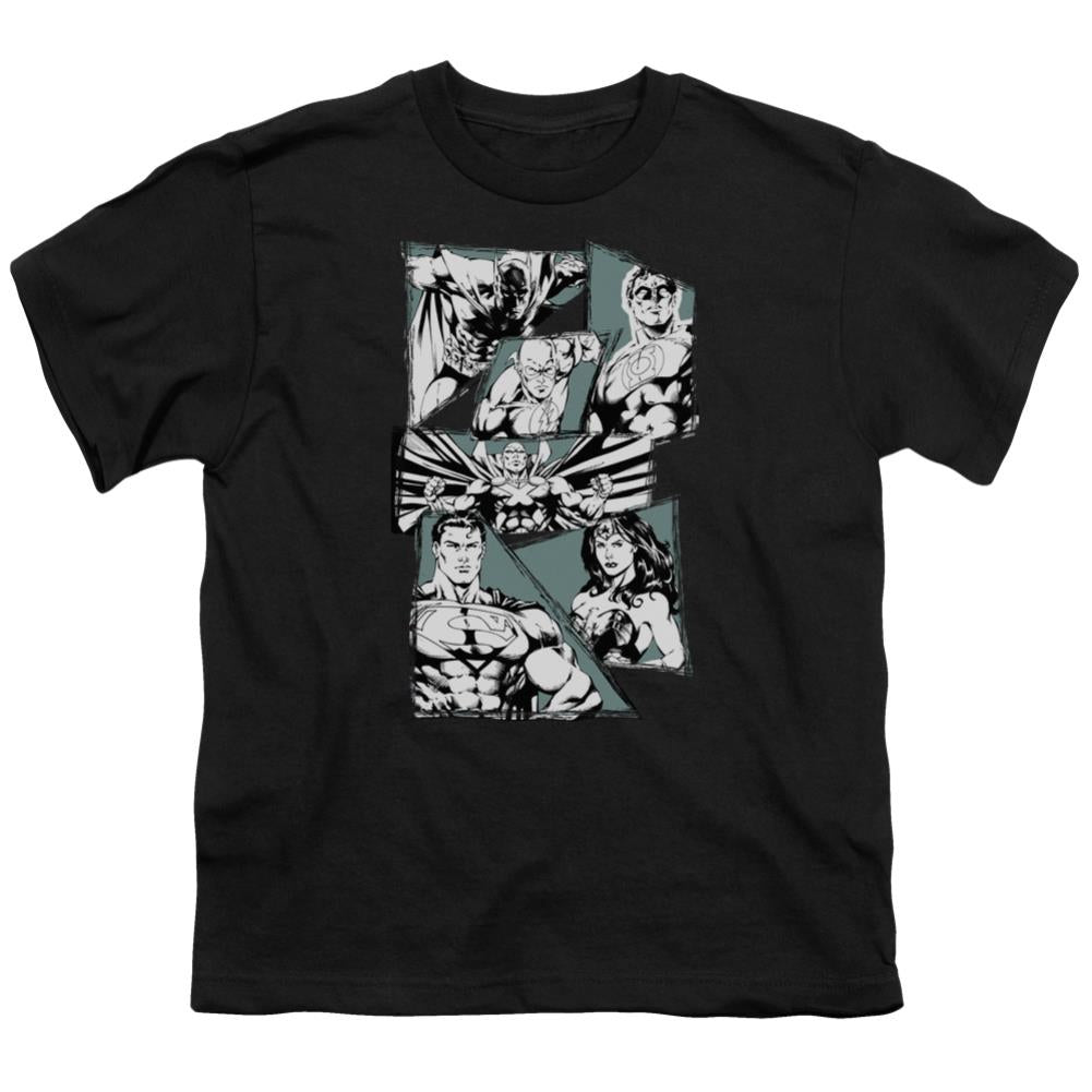 Justice League Of America A Mighty League Youth 18/1 100% Cotton Short-Sleeve T-Shirt