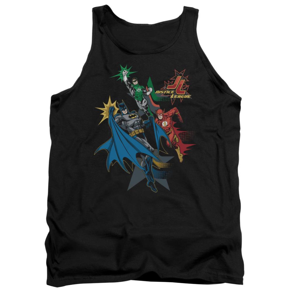 Justice League Of America Action Stars Men's 18/1 Cotton Tank Top