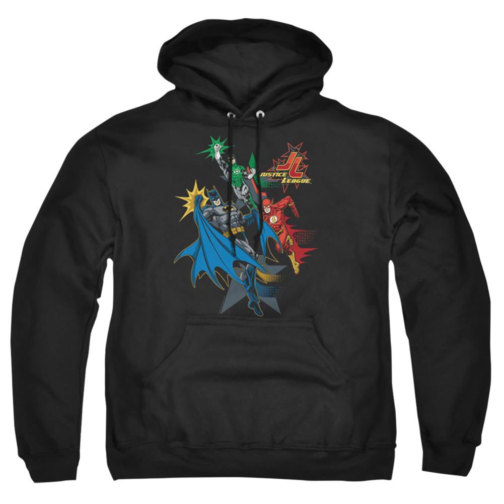 Justice League Of America Action Stars Men's Pull-Over 75 25 Poly Hoodie