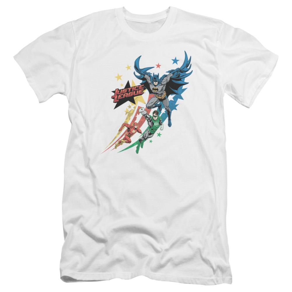 Justice League Of America Allegiance Men's Ultra-Soft 30/1 Cotton Slim Short-Sleeve T-Shirt