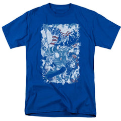 Justice League Of America American Justice Men's 18/1 Cotton Short-Sleeve T-Shirt