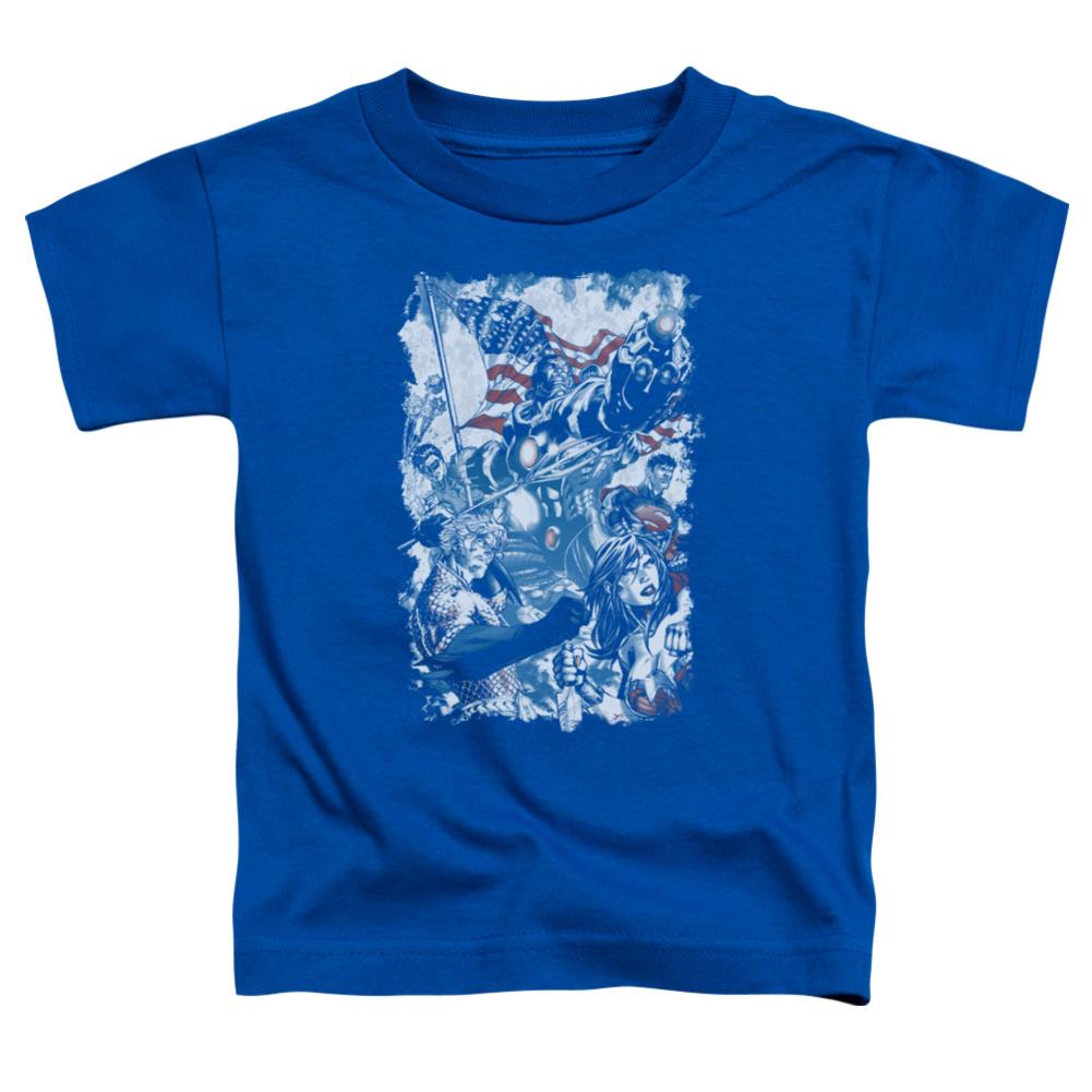 Justice League Of America American Justice Toddler 18/1 Cotton Short-Sleeve T-Shirt