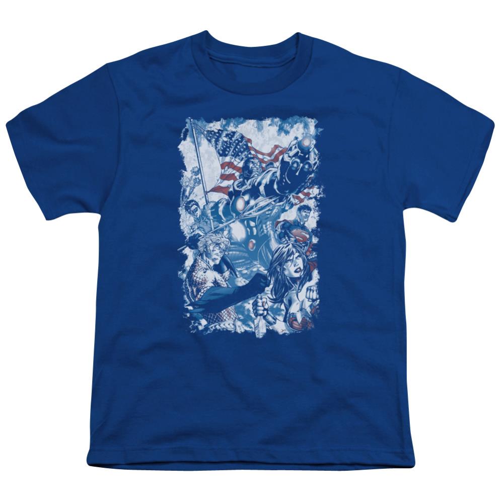 Justice League Of America American Justice Youth 18/1 100% Cotton Short-Sleeve T-Shirt