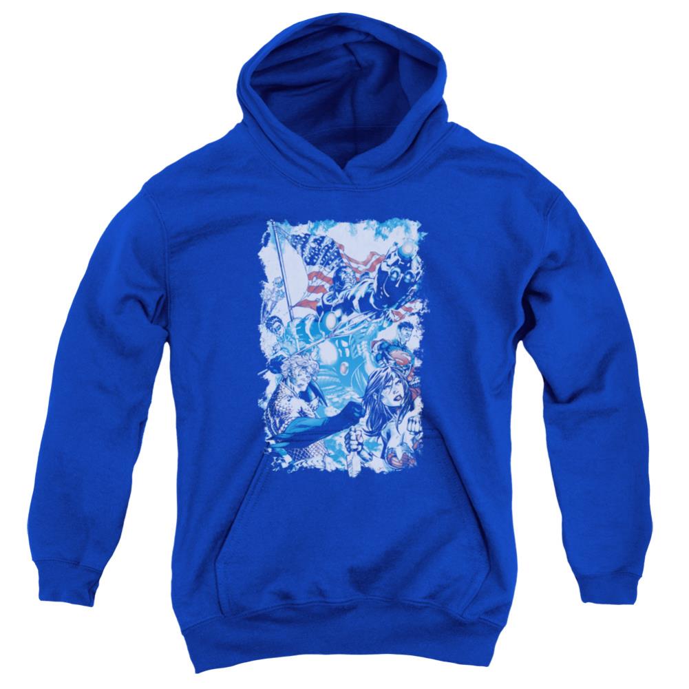 Justice League Of America American Justice Youth Cotton Poly Pull-Over Hoodie