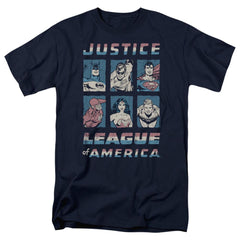 Justice League Of America American League Men's 18/1 Cotton Short-Sleeve T-Shirt