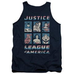 Justice League Of America American League Men's 18/1 Cotton Tank Top