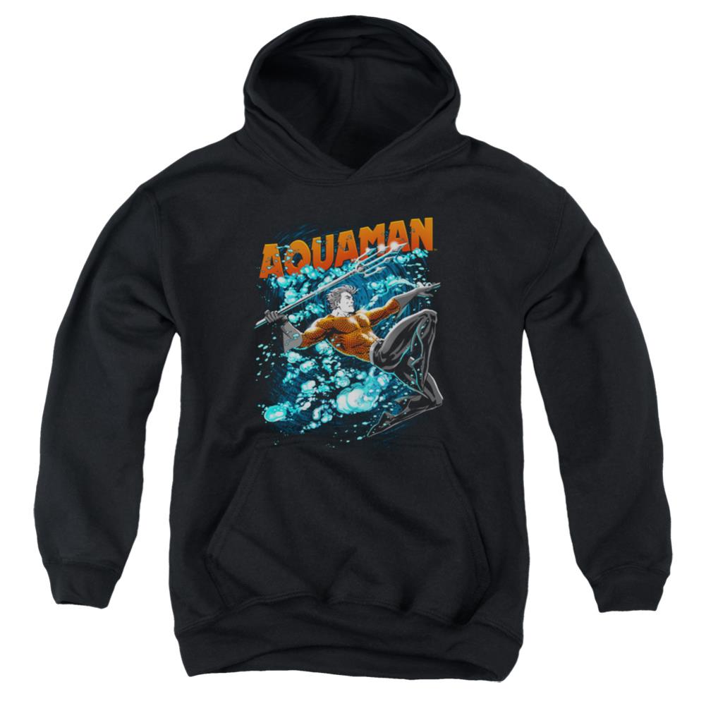 Justice League Of America Aqua Bubbles Youth Cotton Poly Pull-Over Hoodie