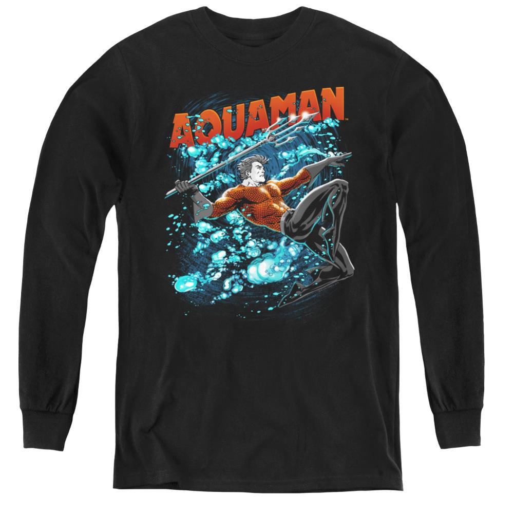 Justice League Of America Aqua Bubbles Youth Long-Sleeve T-Shirt