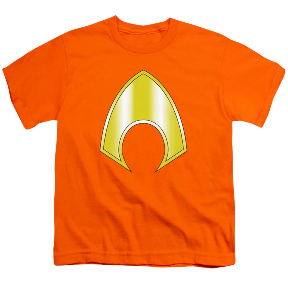 Justice League Of America Aquaman Logo Youth 18/1 100% Cotton Short-Sleeve T-Shirt