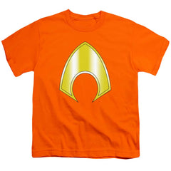 Justice League Of America Aquaman Logo Youth 18/1 100% Cotton Short-Sleeve T-Shirt
