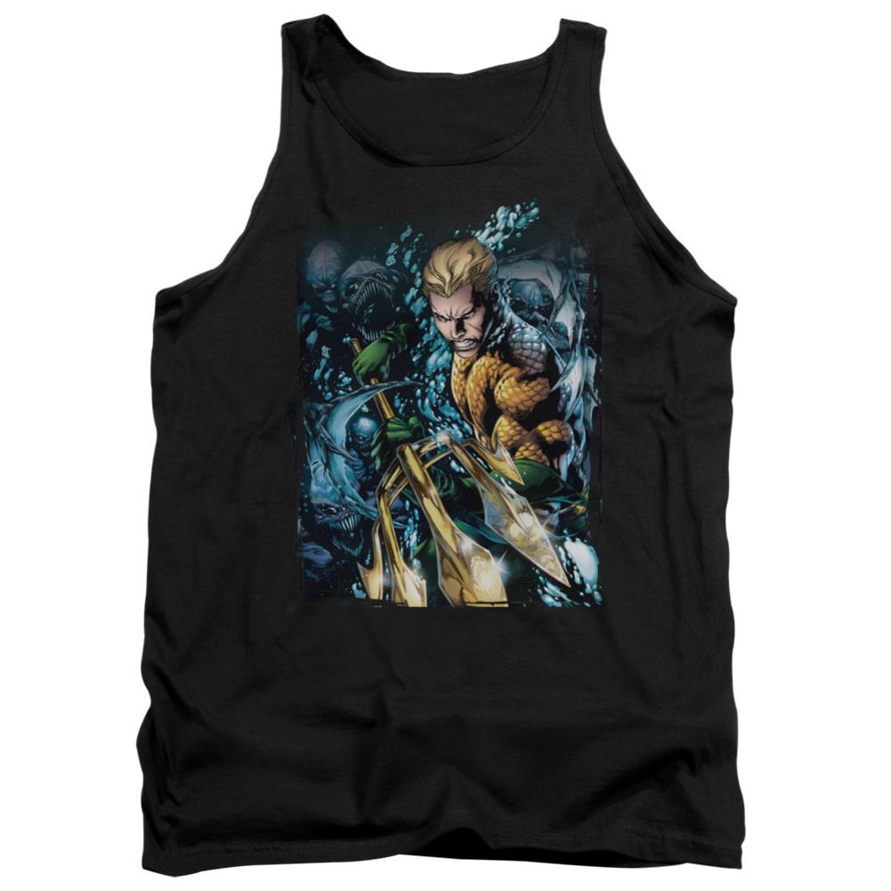 Justice League Of America Aquaman #1 Men's 18/1 Cotton Tank Top